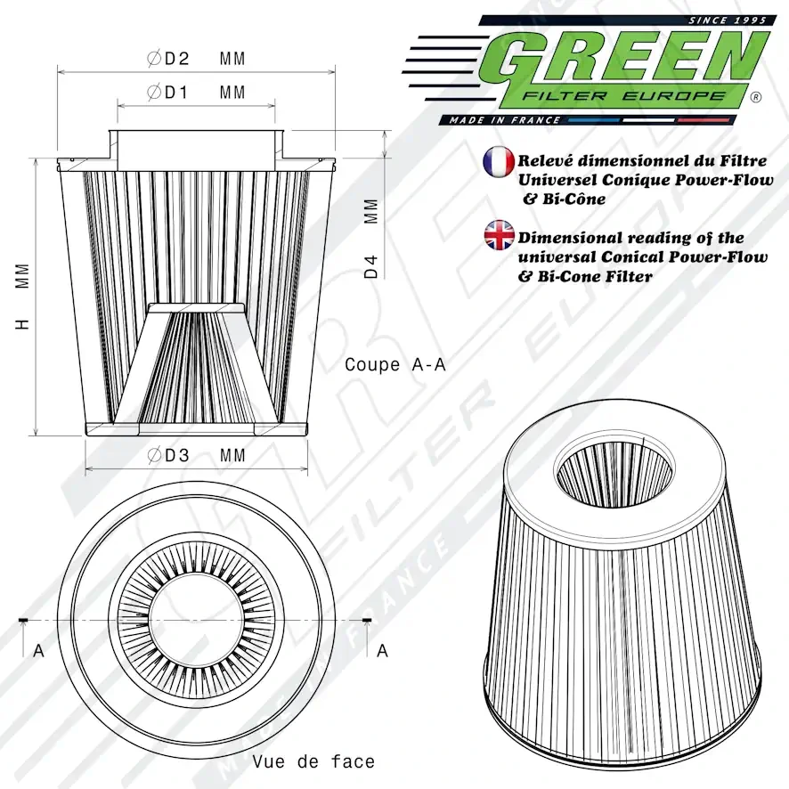 Filter Power Flow Conical