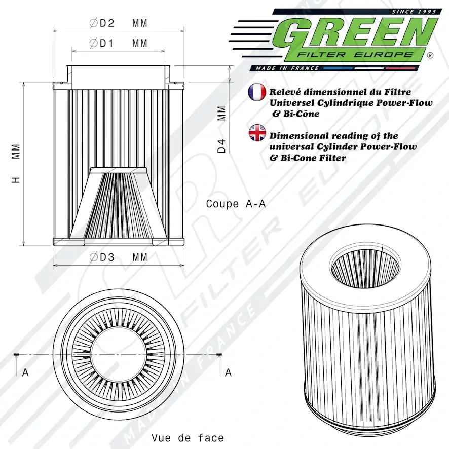 Filter Power Flow Cylindrical